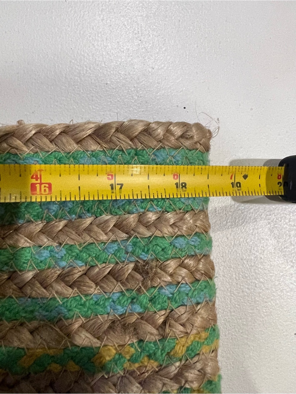 Magid woven jute and cotton tote beach tote with rope handles. - Picture 8 of 9